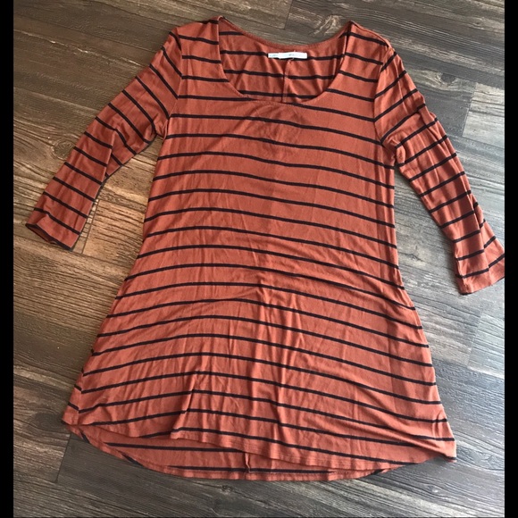 Maurices Dresses & Skirts - 2/$35 Maurices Pumpkin Striped Shift Skater Dress